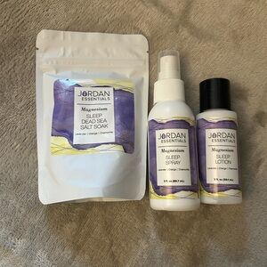 New Jordan Essentials Magnesium Sleep Set - DSS Soak, Spray and Lotion